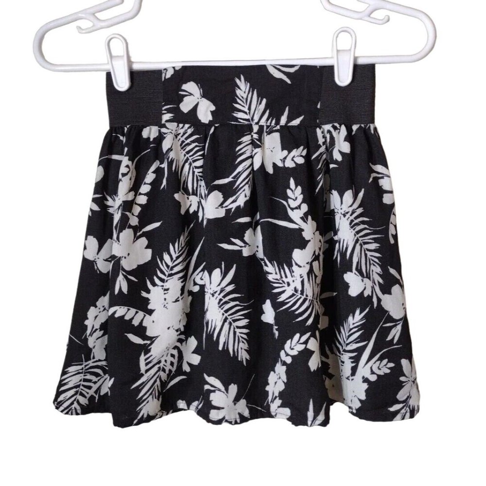Joe B Skirt Womens XS Mini Floral Elastic Waist Lightweight Sheer